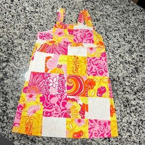 Lilly Pulitzer Girl’s Sundress Floral Patch Pattern Size 6X EEUC